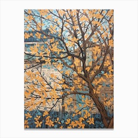 Dogwood 1 Vintage Autumn Tree Print  Canvas Print