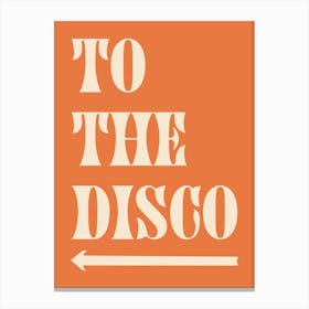 To The Disco - Orange And Cream 1 Canvas Print