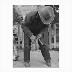 Untitled Photo, Possibly Related To Mormon Farmer Shoeing A Horse, Santa Clara, Utah By Russell Lee 2 Canvas Print