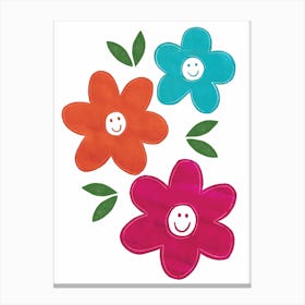 Happy Flowers Canvas Print