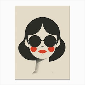 Illustration Of A Woman With Sunglasses 2 Canvas Print