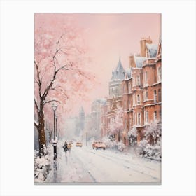 Dreamy Winter Painting London United Kingdom 8 Canvas Print