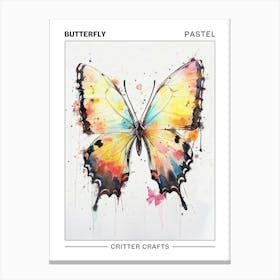 Butterfly Pastel Watercolour 3 Poster Leinwandbild