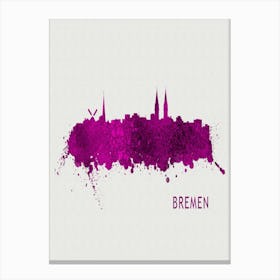 Bremen Germany City Purple Canvas Print