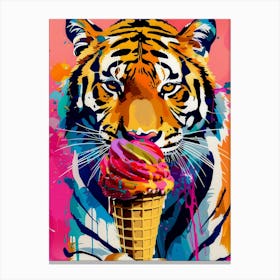 Ice Cream Tiger Canvas Print