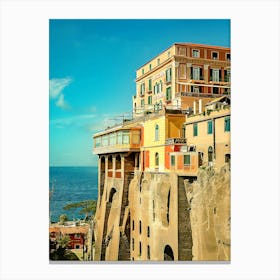 View On The Mediterranean Sea In City Of Sorrento In Italy Canvas Print