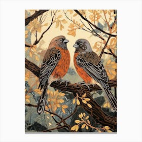 Art Nouveau Birds Poster Partridge 3 Canvas Print