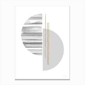 Horizontal Lines With Gold Canvas Print
