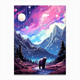 Bear In The Mountains Canvas Print
