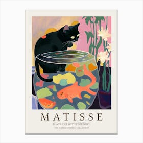 Cat And Fishbowl Matisse Inspired Canvas Print
