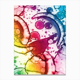 Watercolor Abstraction Colorful Rainbow Canvas Print