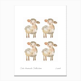 Cute Animals Collection Lamb 1 Canvas Print