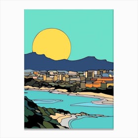 Minimal Design Style Of Cape Town, South Africa 3 Canvas Print