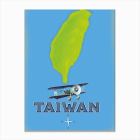 Taiwan Map Canvas Print