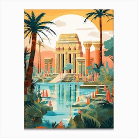 Luxor Egypt Illustration Canvas Print