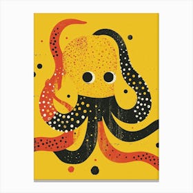 Yellow Octopus 4 Canvas Print