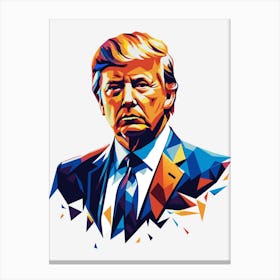 Donald Trump in WPAP Pop Art Canvas Print