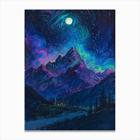 Aurora Night Sky Canvas Print