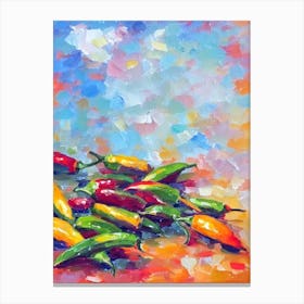 Serrano Pepper Still Life Painting vegetable Canvas Print
