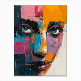 Abstract Of A Woman'S Face Canvas Print