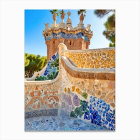 Guelph Park In Barcelona Canvas Print