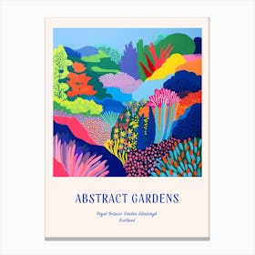 Colourful Gardens Royal Botanic Garden Edinburgh Scotland 1 Blue Poster Canvas Print