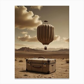 Hot Air Balloon In The Desert Canvas Print