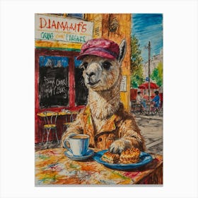 Diamond Llama Canvas Print