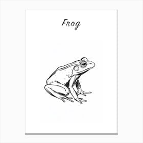 B&W Frog Poster Canvas Print