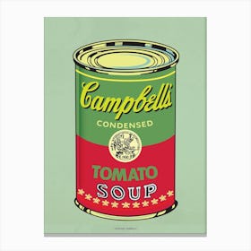 CAMPBELL´S SOUP GREEN | POP ART Digital creation.  THE BEST OF POP ART, NOW IN DIGITAL VERSIONS! Prints with bright colors, sharp images and high image resolution.  Canvas Print