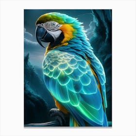 Parrot In The Forest Canvas Print