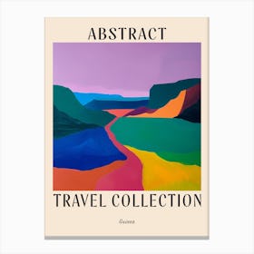 Abstract Travel Collection Poster Guinea 1 Canvas Print