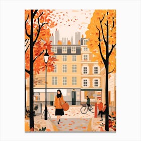 Paris In Autumn Fall Travel Art 2 Canvas Print
