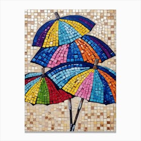 Mosaic Umbrellas 2 Canvas Print