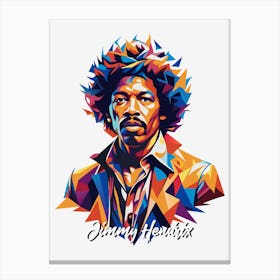 Jimmy Hendrix 01 Portrait Music Icon Style WPAP Pop Art Canvas Print