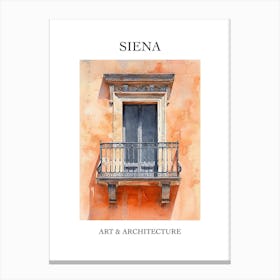 Siena Travel And Architecture Poster 2 Canvas Print