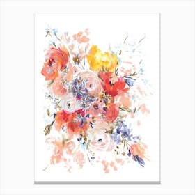 Brushstroke Floral Canvas Print