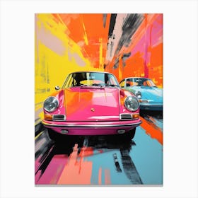 Classic Car Pop Art 4 Canvas Print