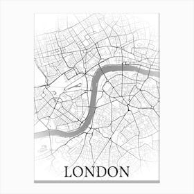 London, England, Uk, City Map, Black And White Fade Design Leinwandbild