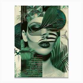 Sexy Woman In The Jungle Canvas Print