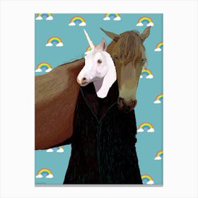 Horse & Unicorn Canvas Print