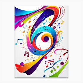 Colorful Music Background Canvas Print