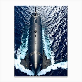 Submarine In The Ocean-Reimagined 22 Canvas Print