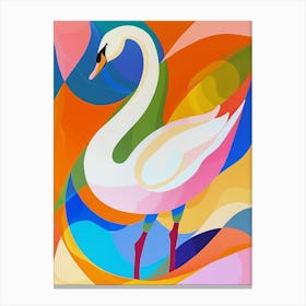 Colourful Swan 1 Canvas Print