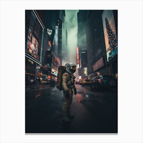 Astronaut In New York City 2 1 Canvas Print