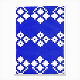 Geometric Pattern Blue Canvas Print