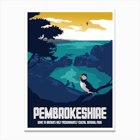 Pembrokeshire Travel Poster Canvas Print