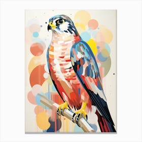 Bird Painting Collage Falcon 8 Canvas Print