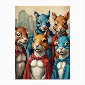 Super Squirrels Canvas Print