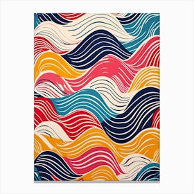 Abstract Wave Pattern, Matisse style 1 Canvas Print